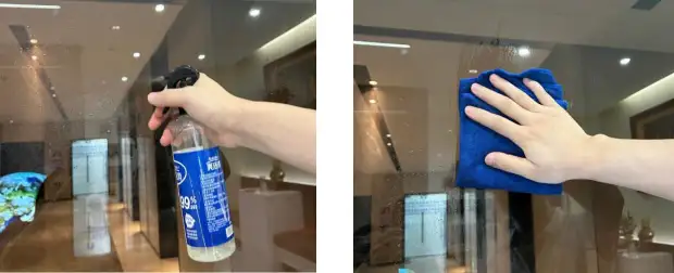 Clean and prep the glass surface