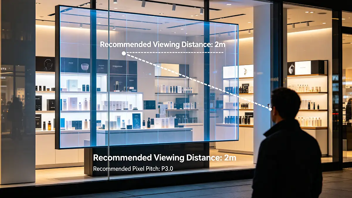 Screen viewing distance